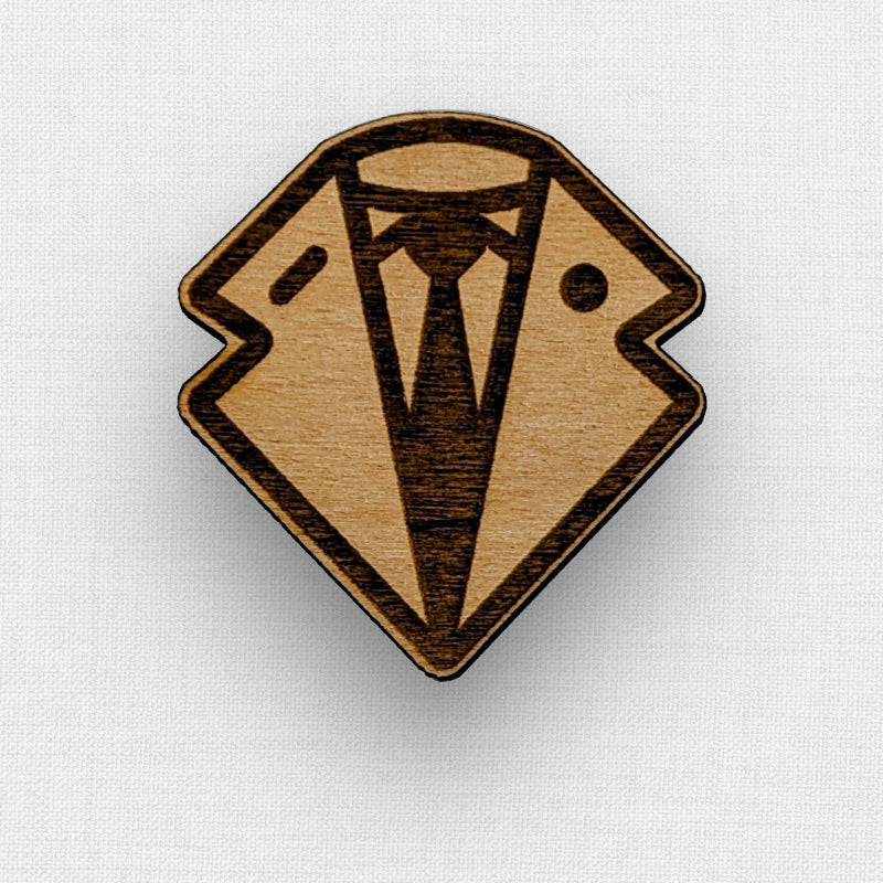 A wooden pin with 2 tones