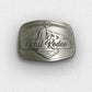 Silver rodeo belt buckle