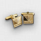 Golden custom cufflinks