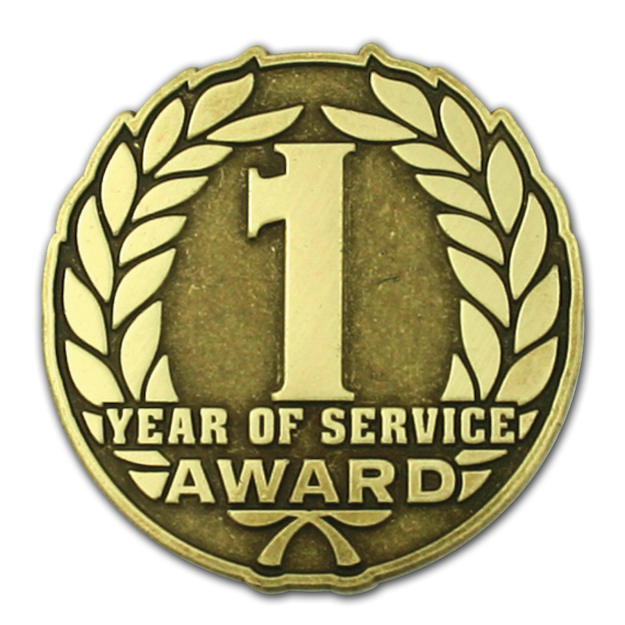 STOCK YEARS OF SERVICE PINS – LapelPins.com